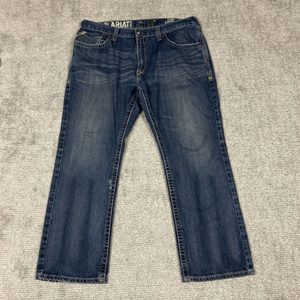 Ariat M5 Straight Leg Jeans Mens 36x30 Blue Denim Medium Wash Workwear